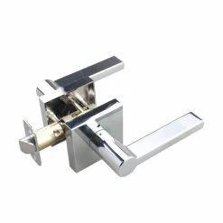 Outlet 👍 Premier Flat Bar Lever Privacy Door Lock in Polished Chrome ⭐