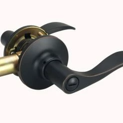 Best Sale ⭐ Wave Lever Privacy Door Lock in Oil Rubbed Bronze 💯