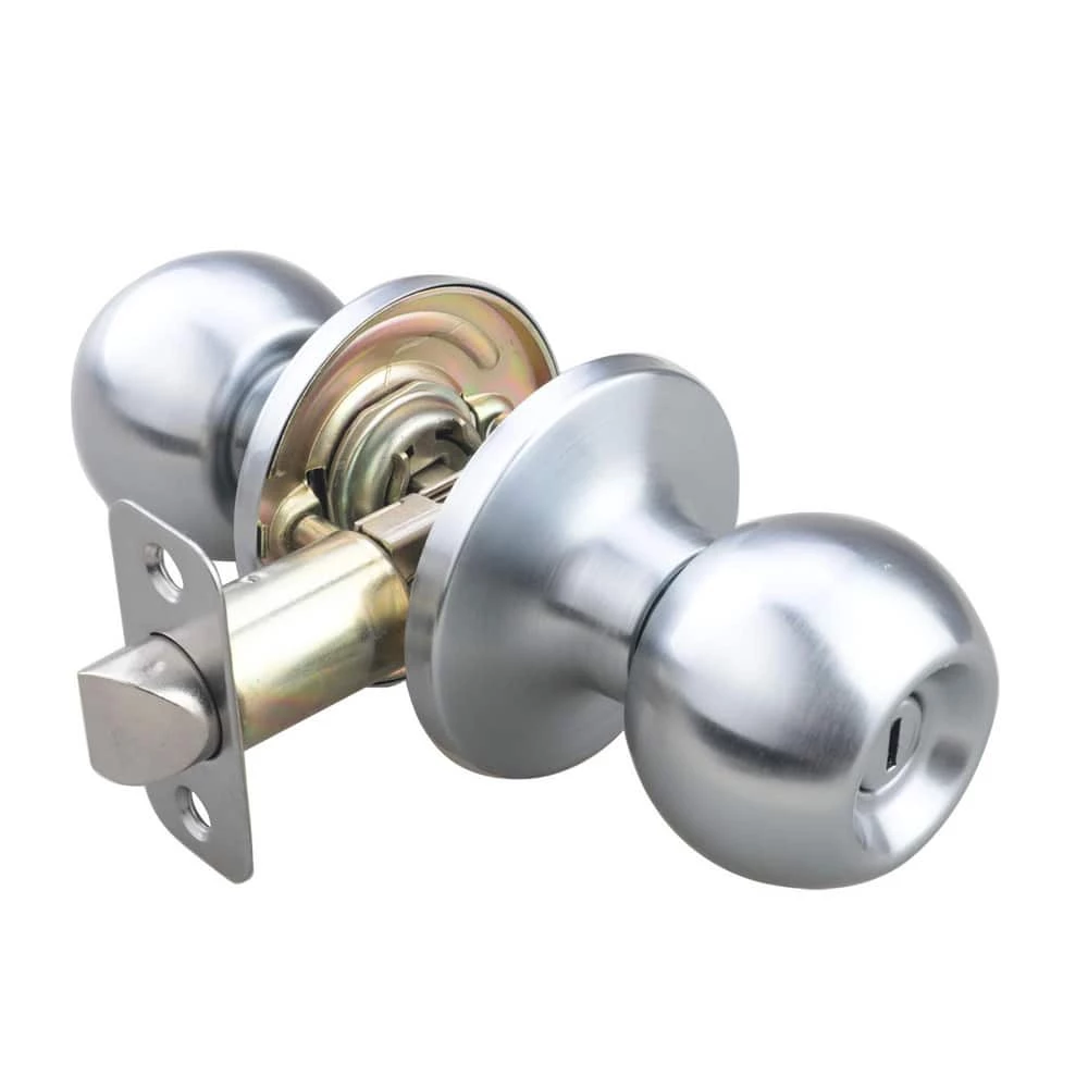 Buy ✨ Ball Knob Privacy Door Lock in Satin Chrome ✔️ 3 Buy ✨ Ball Knob Privacy Door Lock in Satin Chrome ✔️