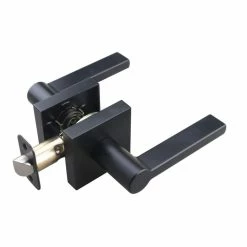 Cheap 😉 Premier Flat Bar Lever Passage Door Lock in Matte Black ✔️