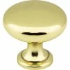 Hot Sale 🎁 Hardware Resources Madison 1-3/16 in. Cabinet Knob with Screw in Polished Brass ❤️