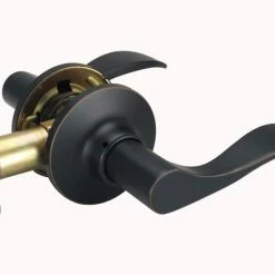 Deals โญ Wave Lever Passage Door Lock in Oil Rubbed Bronze ๐