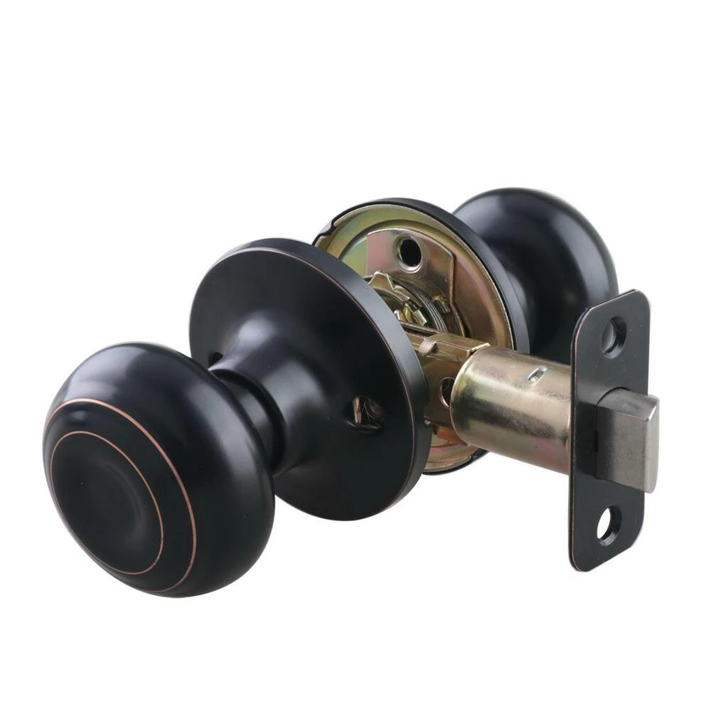 New ๐ฅ Ridged Flat Ball Knob Passage Door Lock in Oil Rubbed Bronze ๐ 4 New ๐ฅ Ridged Flat Ball Knob Passage Door Lock in Oil Rubbed Bronze ๐ - Image 2