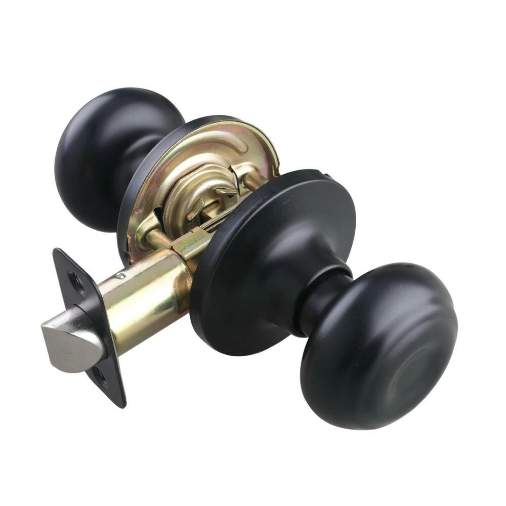 Coupon ๐งจ Ridged Flat Ball Knob Passage Door Lock in Matte Black โ 3 Coupon ๐งจ Ridged Flat Ball Knob Passage Door Lock in Matte Black โ