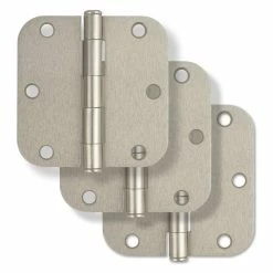 Hot Sale 🥰 Westcraft 3-1/2 in. Steel Door Hinge in Satin Nickel (Pack of 3) 🌟