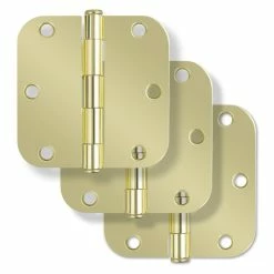 Flash Sale ๐ Westcraft 3-1/2 in. Steel Door Hinge in Polished Brass (Pack of 3) ๐