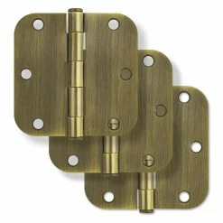 New โจ Westcraft 3-1/2 in. Steel Door Hinge in Antique Brass (Pack of 3) ๐