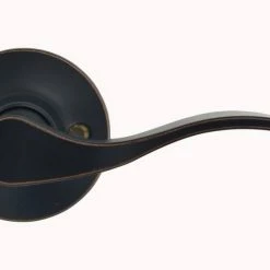 Buy 😉 Wave Lever Right Hand Dummy Door Lock in Oil Rubbed Bronze ✔️