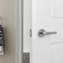 Discount 🎉 Premier Round Rod Lever Privacy Door Lock in Polished Chrome 💯 -Hardware Resources Sales Query 236