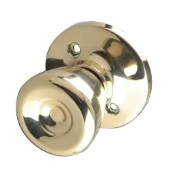 Discount 😀 Tulip Dummy Door Knob in Polished Brass 🎁