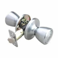 Best Sale ❤️ Tulip Knob Entrance Lock in Satin Chrome 😉