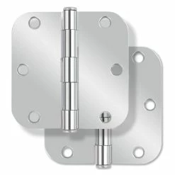 Best deal 🤩 Westcraft 3-1/2 in. Steel Door Hinge in Polished Chrome (Pack of 2) ⭐