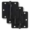 Deals 👍 Westcraft 3-1/2 in. Steel Door Hinge in Matte Black (Pack of 3) ⌛ -Hardware Resources Sales Query 307
