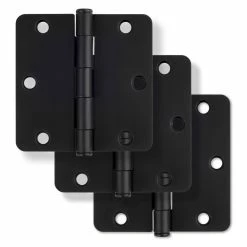Deals 👍 Westcraft 3-1/2 in. Steel Door Hinge in Matte Black (Pack of 3) ⌛