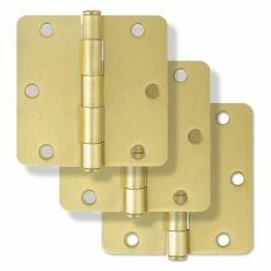 Hot Sale 🌟 Westcraft 3-1/2 in. Steel Door Hinge in Champagne Brass (Pack of 3) 😍