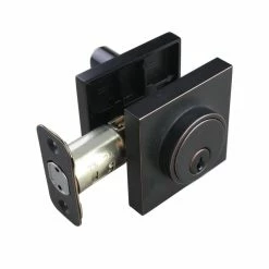 Buy โญ Premier Square Single Cylinder Deadbolt in Oil Rubbed Bronze โญ