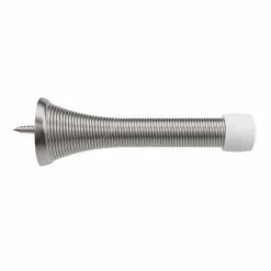 Hot Sale 🔥 Westcraft Spring Doorstop 3 in. Tapered Profile in Satin Nickel (Pack of 5) 👏