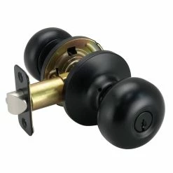 Best reviews of ⭐ Flat Ball Knob Entrance & Deadbolt Lock in Matte Black ⭐ -Hardware Resources Sales Query 367