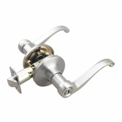 Best Pirce ✔️ Closed Scroll Lever Privacy Door Lock in Satin Nickel 🔥