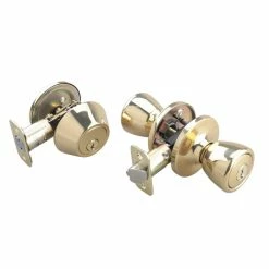 Wholesale ⌛ Tulip Knob Entrance & Deadbolt Lock in Polished Brass 😍
