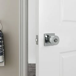 Wholesale 🔥 Shaker Knob Privacy Door Lock, Square Rosette in Polished Chrome ✨ -Hardware Resources Sales Query 413