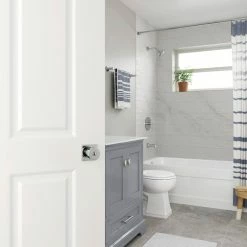 Wholesale 🔥 Shaker Knob Privacy Door Lock, Square Rosette in Polished Chrome ✨ -Hardware Resources Sales Query 414