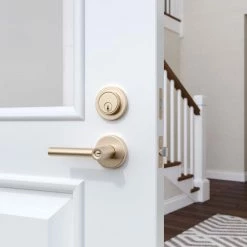 Brand new ๐ฅฐ Premier Round Rod Lever Entrance Door Lock in Brushed Gold ๐ 9 Brand new ๐ฅฐ Premier Round Rod Lever Entrance Door Lock in Brushed Gold ๐ -Hardware Resources Sales Query 418