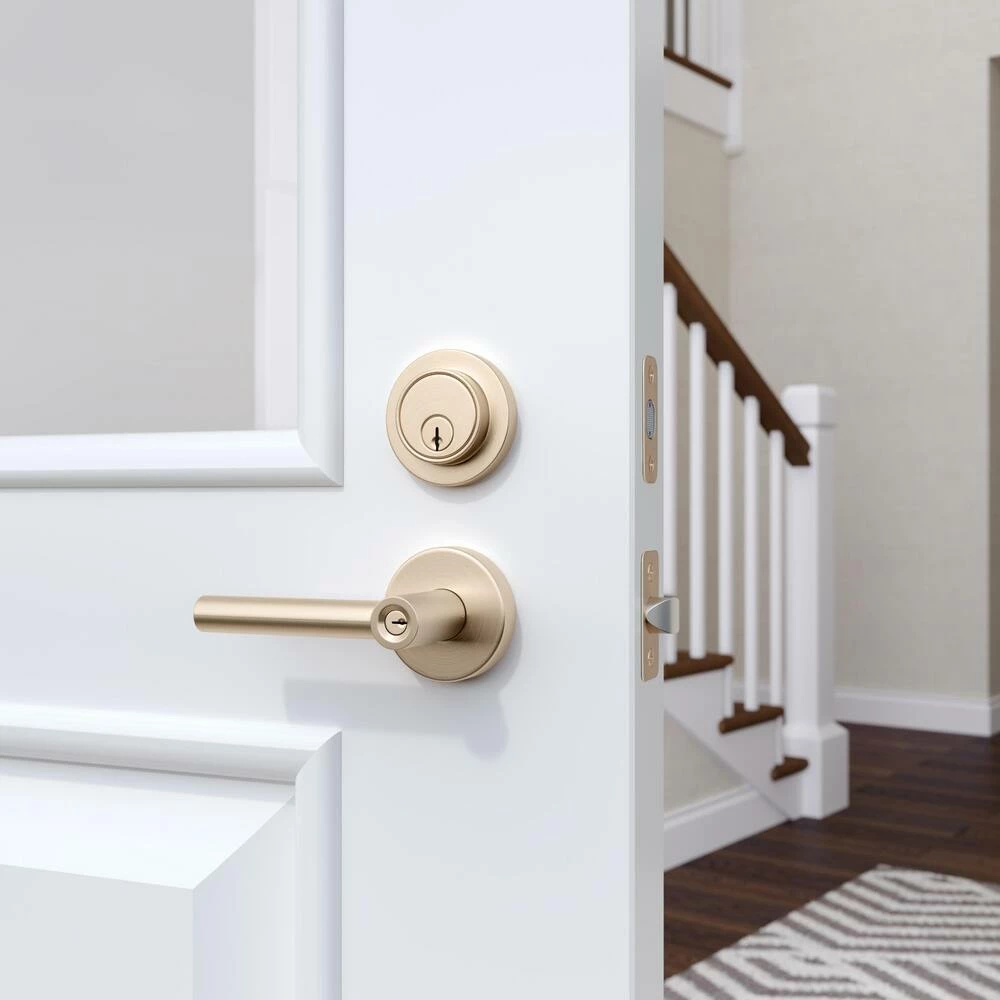 Brand new ๐ฅฐ Premier Round Rod Lever Entrance Door Lock in Brushed Gold ๐ 6 Brand new ๐ฅฐ Premier Round Rod Lever Entrance Door Lock in Brushed Gold ๐ - Image 4