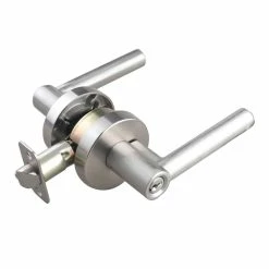 Outlet ๐ฅฐ Premier Round Rod Lever Entrance Door Lock in Satin Nickel ๐