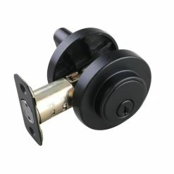 Best reviews of 🎁 Premier Round Single Cylinder Deadbolt in Matte Black 🎁