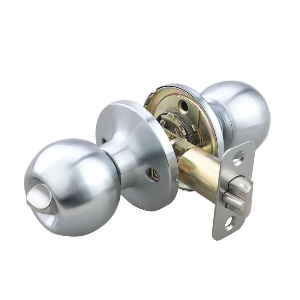 Brand new ๐ Ball Knob Entrance Lock in Satin Chrome ๐ 4 Brand new ๐ Ball Knob Entrance Lock in Satin Chrome ๐ - Image 2