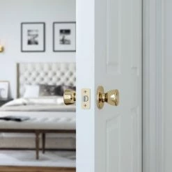 Cheapest 😉 Tulip Knob Privacy Lock in Polished Brass ❤️ -Hardware Resources Sales Query 48