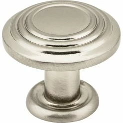 Outlet 🧨 Hardware Resources Vienna 1-1/8 in. Zinc Cabinet Knob in Satin Nickel 🧨