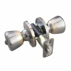 Best reviews of ✔️ Tulip Knob Privacy Door Lock in Antique Brass ⭐