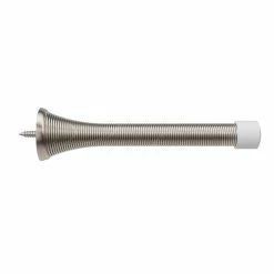 Coupon 🎉 Westcraft Spring Doorstop 4 in. Tapered Profile in Satin Nickel ⌛