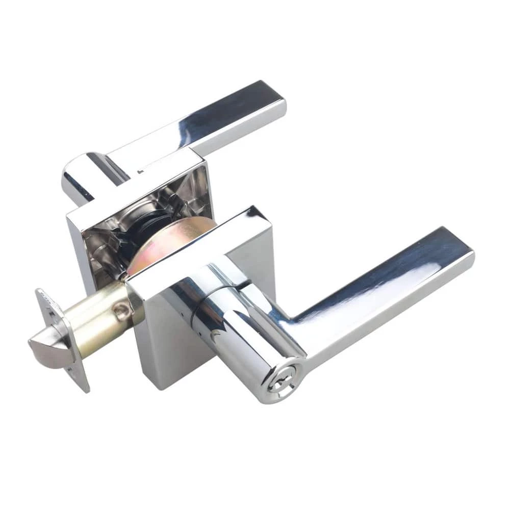 Brand new ๐ Premier Flat Bar Lever Entrance Door Lock in Polished Chrome ๐ 3 Brand new ๐ Premier Flat Bar Lever Entrance Door Lock in Polished Chrome ๐
