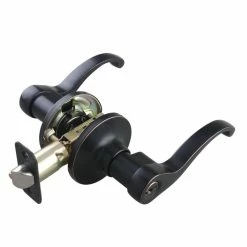 Promo 😀 Closed Scroll Lever Entrance Door Lock in Oil Rubbed Bronze 👏