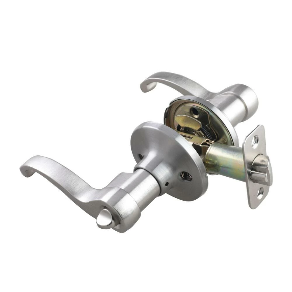 Cheap โ๏ธ Closed Scroll Lever Entrance Door Lock in Satin Nickel ๐ฏ 4 Cheap โ๏ธ Closed Scroll Lever Entrance Door Lock in Satin Nickel ๐ฏ - Image 2