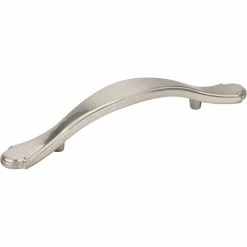 Hot Sale 🥰 Hardware Resources Gatsby 5-1/4 in. Foot Zinc Cabinet Pull with 2-Screw in Satin Nickel ✨