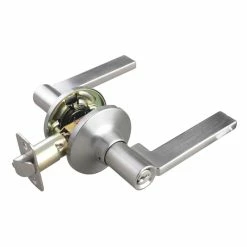 Brand new 😀 Flat Bar Lever Entrance Door Lock in Satin Nickel 💯