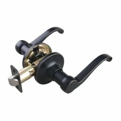 Hot Sale 🧨 Closed Scroll Lever Passage Door Lock in Oil Rubbed Bronze 🔔