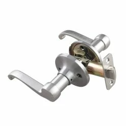 Budget 👍 Closed Scroll Lever Passage Door Lock in Satin Nickel 👍 -Hardware Resources Sales Query 593