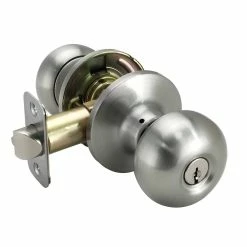 Best deal 🤩 Flat Ball Knob Entrance Lock in Satin Nickel ✨