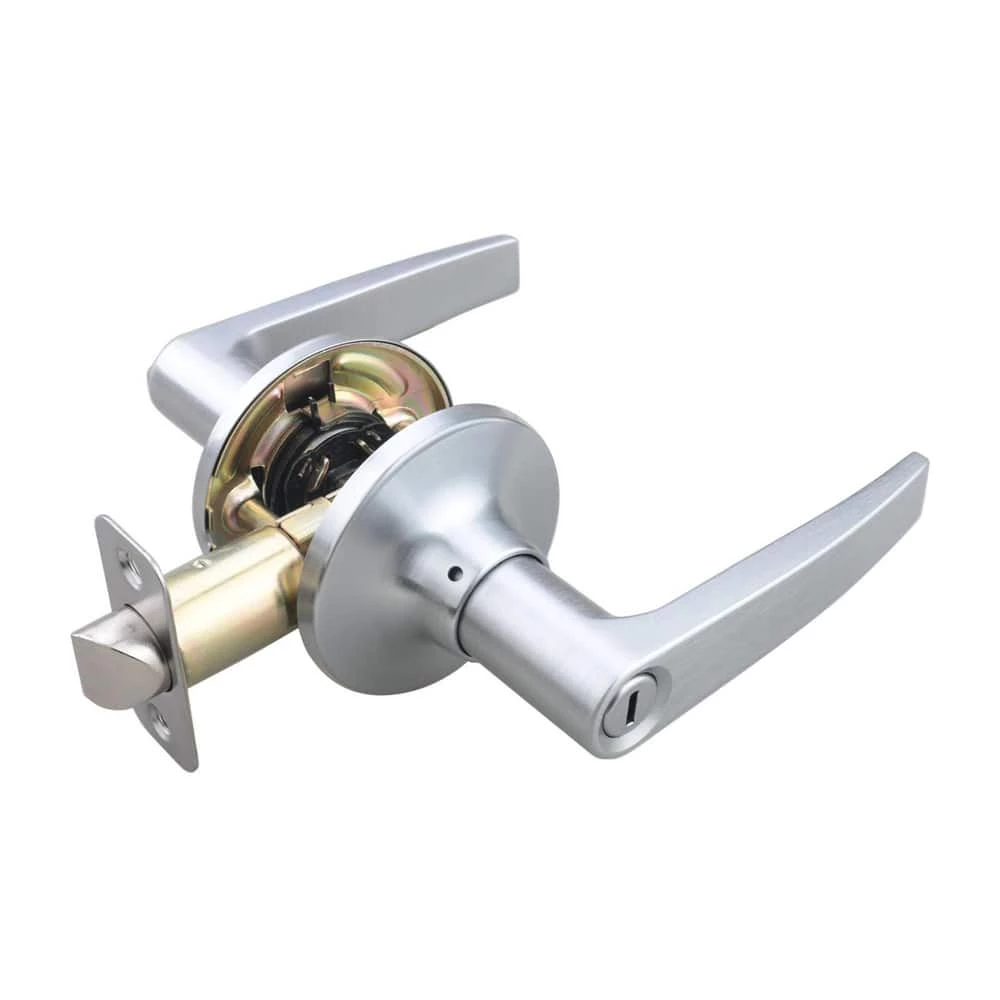 New ๐ Straight Lever Privacy Door Lock in Satin Chrome ๐ 3 New ๐ Straight Lever Privacy Door Lock in Satin Chrome ๐