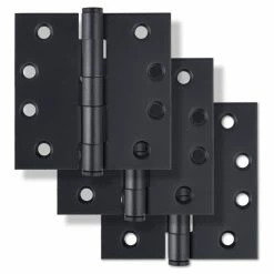 Cheap 🛒 Westcraft 4 in. Steel Door Hinge in Matte Black (Pack of 3) 🧨
