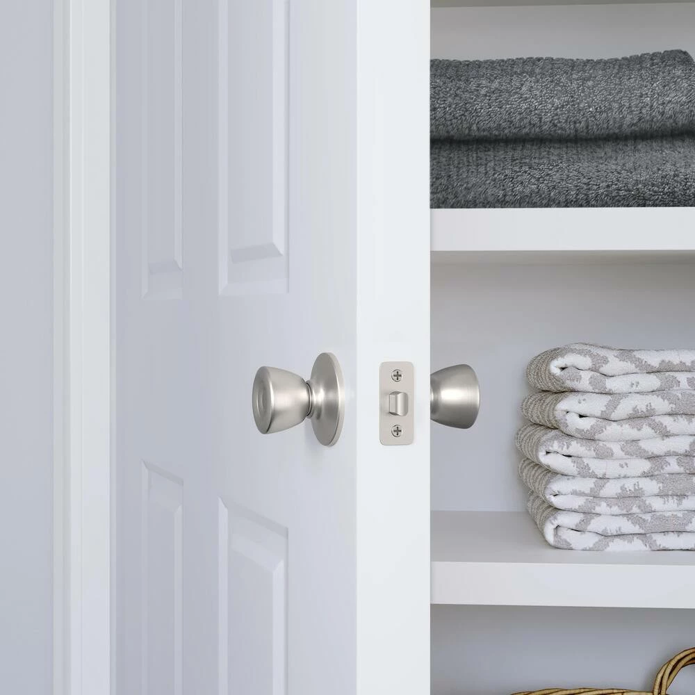 Cheap 🎉 Tulip Knob Passage Door Lock in Satin Nickel 🛒 6 Cheap 🎉 Tulip Knob Passage Door Lock in Satin Nickel 🛒 - Image 4