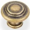 Wholesale 🥰 Hardware Resources Arcadia 1-1/4 in. Cabinet Knob with Screw in Lightly Distressed Antique Brass 🛒 -Hardware Resources Sales Query 619