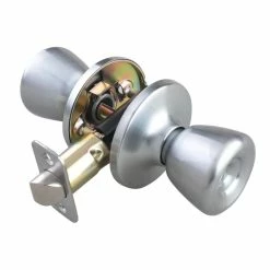 Coupon ๐ Tulip Knob Passage Door Lock in Satin Chrome ๐