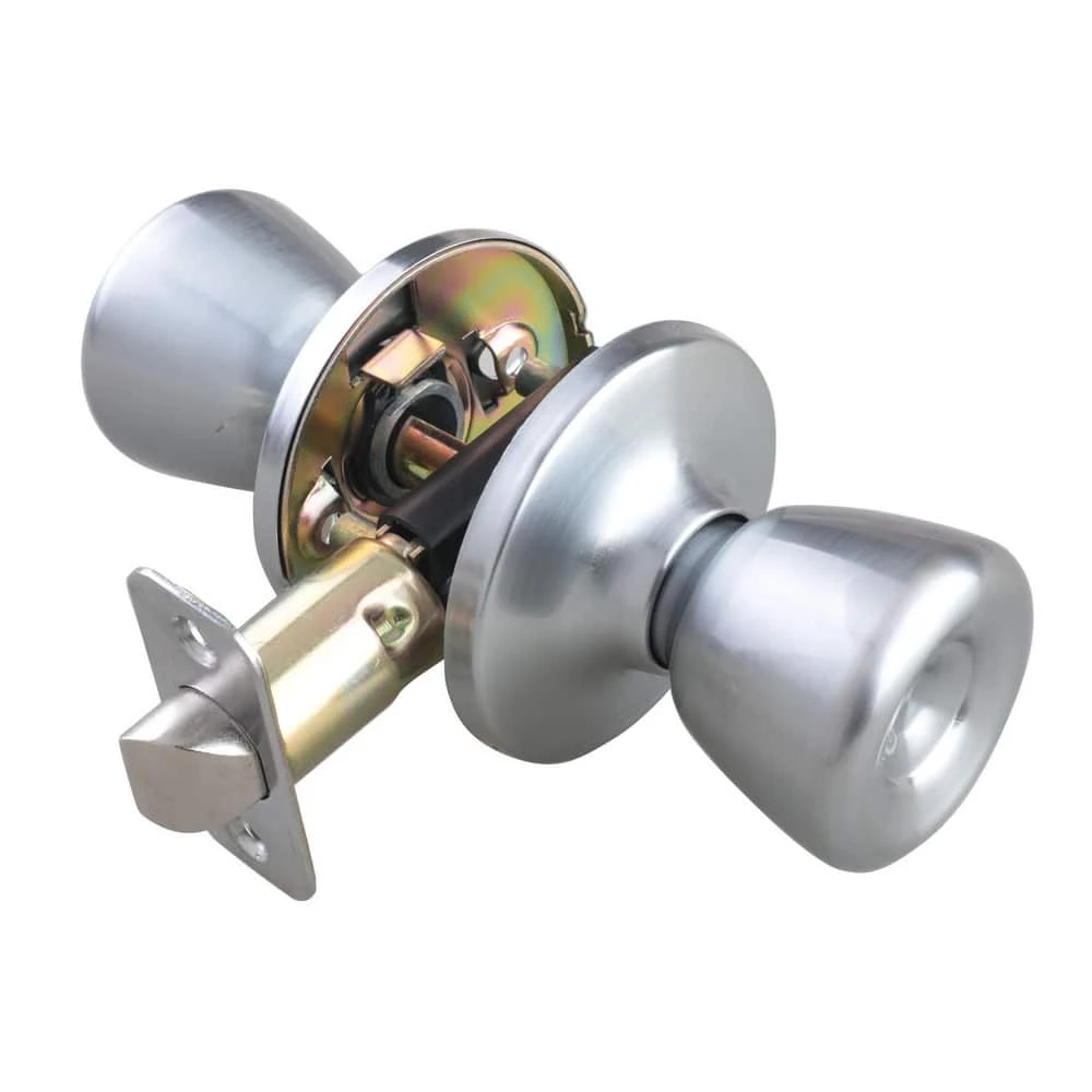 Coupon 😀 Tulip Knob Passage Door Lock in Satin Chrome 🎉 3 Coupon 😀 Tulip Knob Passage Door Lock in Satin Chrome 🎉