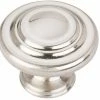 Best Sale 👏 Hardware Resources Arcadia 1-1/4 in. Cabinet Knob with Screw in Satin Nickel ❤️